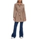 thumbnail image 2 of Abrigo largo elegante de invierno para mujer con cuello de solapa en marrón claro, talla S, 2 of 5