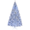 thumbnail image 2 of 7 FT Pre-lit Artificial Christmas Tree, Hinged Xmas Pine Tree with 1250 Branch Tips, 450 Lights and Remote Control for Holiday Party Office Home, Silver, 2 of 6