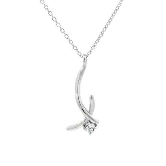 Curvati Freeform Asciano Necklace, 925 Sterling Silver with Brilliant-Cut Cubic Zirconia