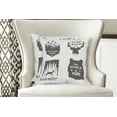 thumbnail image 4 of Ambesonne Saying Throw Pillow Cover 2 Pack, Stay Wild and Wander, 16", Grey, 4 of 6