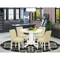 thumbnail image 4 of East West Furniture Dining Room Set Linen White, SHAB5-LWH-02, 4 of 4