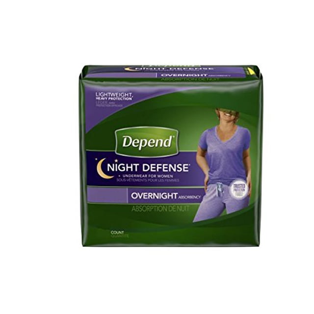 Depend sous-Vêtements à Enfiler pour Femmes Night Defense - Petit, 32/caisse