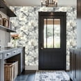 thumbnail image 3 of Peel and Stick Wallpaper Birds Floral Vintage Hibiscus Flower Grey White Wall Mural 17.7in x 9.8ft Self Adhesive Removable Wall Paper Renter Friendly Wallpaper for Nursery Bedroom Cabinets, 3 of 8