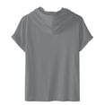 thumbnail image 6 of Yaoyar Men Short Sleeve Hoodies Summer Casual Athletic Tops Breathable Sweatshirts Hooded Pullover Tops Activewear, 6 of 7