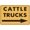 Warning Sign 4, variant on Cattle Trucks (Arrow Left) Reflective Aluminum Sign 12 x 8 Inches - UV Protected, Waterproof, Weatherproof, Fade Resistant, 4 Pre-Drilled Holes, Rural Road Use