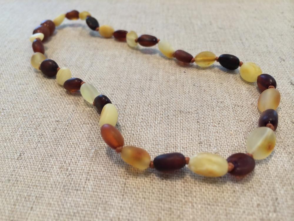 Raw Unpolished Baltic Amber Set For Baby and MommyDaddy Black Color Tube Shape Beads