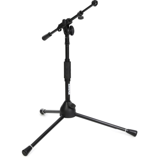 Soporte trípode para micrófono Shure by Gator de perfil bajo con ajuste. Altura