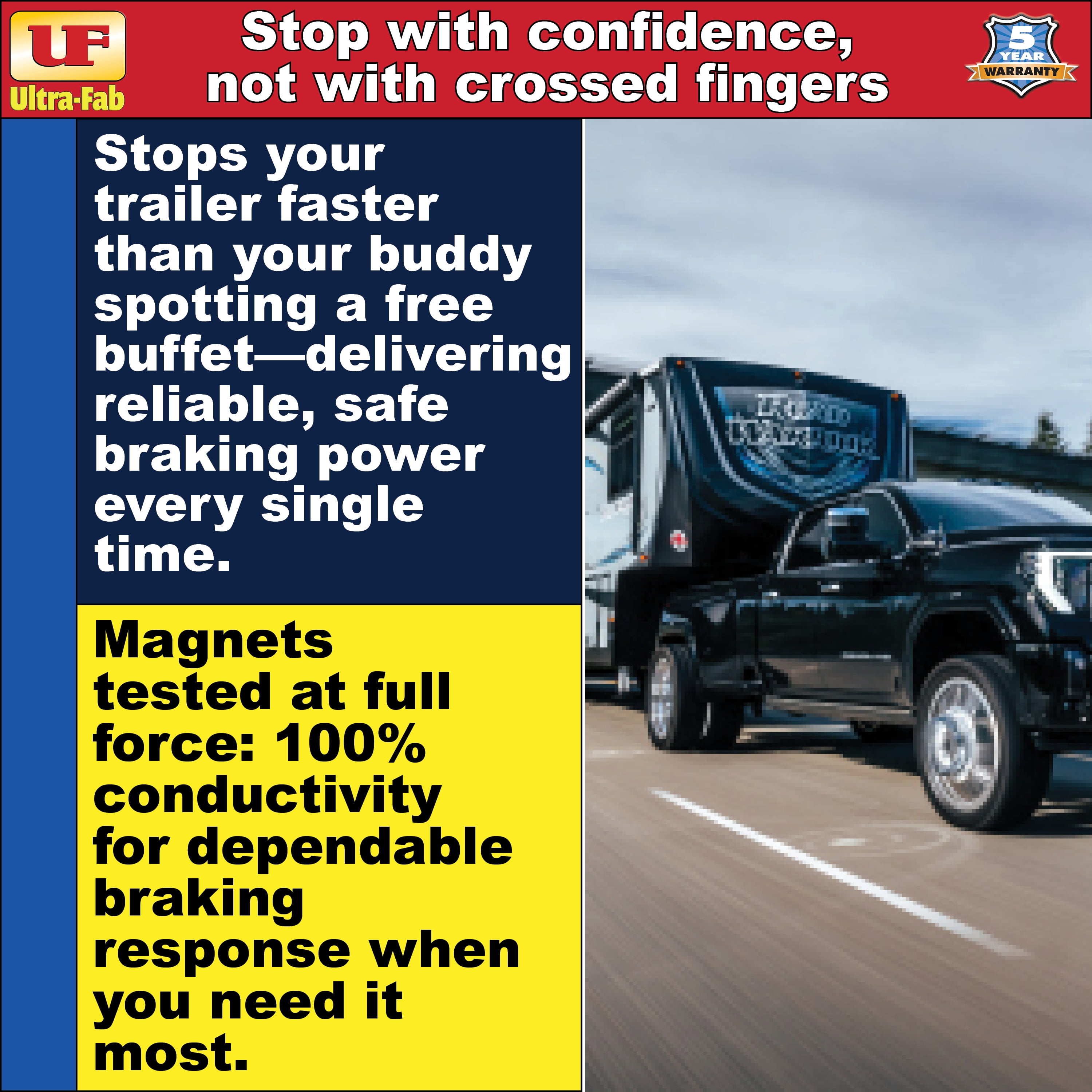 Manual-Adjusting Trailer Brake Assembly – 12" x 2", 6,000lb, Left Hand (Driver Side), Bulk (48-979112) (Ultra-Fab Products)