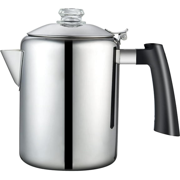 8-Cup Stainless Steel Stovetop Coffee Percolator Pot Kettle, Tea