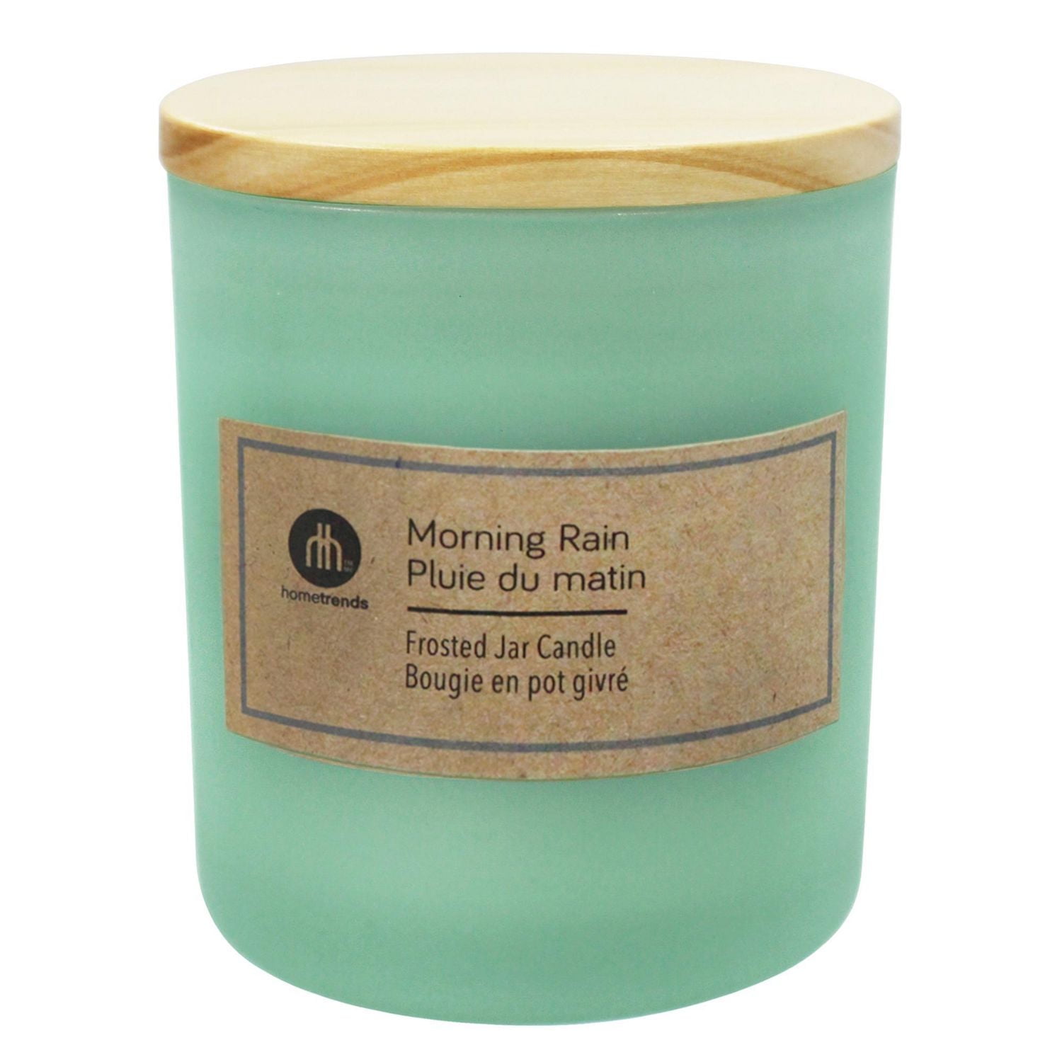Hometrends 7.5oz Morning Rain Scented Frosted Jar Candle