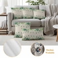 thumbnail image 6 of Green Leaf Outdoor Waterproof Pillow Covers, Fall Plant Country Vintage Watercolor Beige Decorative Square Throw Pillowcase Sofa Cushion Sham for Patio/Couch/Chair, 16"x16" 2 Pack, 6 of 8