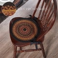 thumbnail image 3 of VHC Brands Heritage Farms Primitive Chair Pad Seat Cushion, Round, Braided Jute, Red Black Tan. 15 inch, 3 of 3