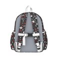 thumbnail image 3 of Paw Prints and Bones Backpack for School,Cute School Bag,Schoolbag with Adjustable Shoulder Straps & Padded Back,13.4"x11"x4.7", 3 of 6