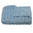 thumbnail image 2 of Ultra Soft Throw Blanket Warm Sherpa Fleece Fuzzy Cozy Couch Large 60 x 80 Ribbed, 2 of 9