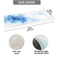 thumbnail image 3 of Haosy Blue and White Geometric Bathroom Rugs Non Slip Absorbent Soft Plush Quick Dry Bath Mat, 39"x20", 3 of 8