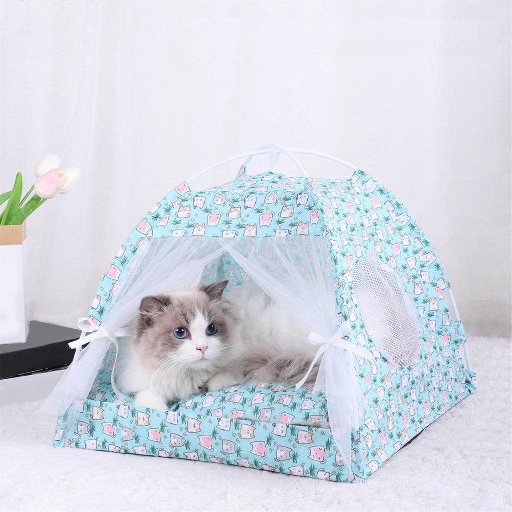 Pet Tent House Portable Removable Breathable Teepee Dogs Cats Indoor Outdoor Kennels for Camping