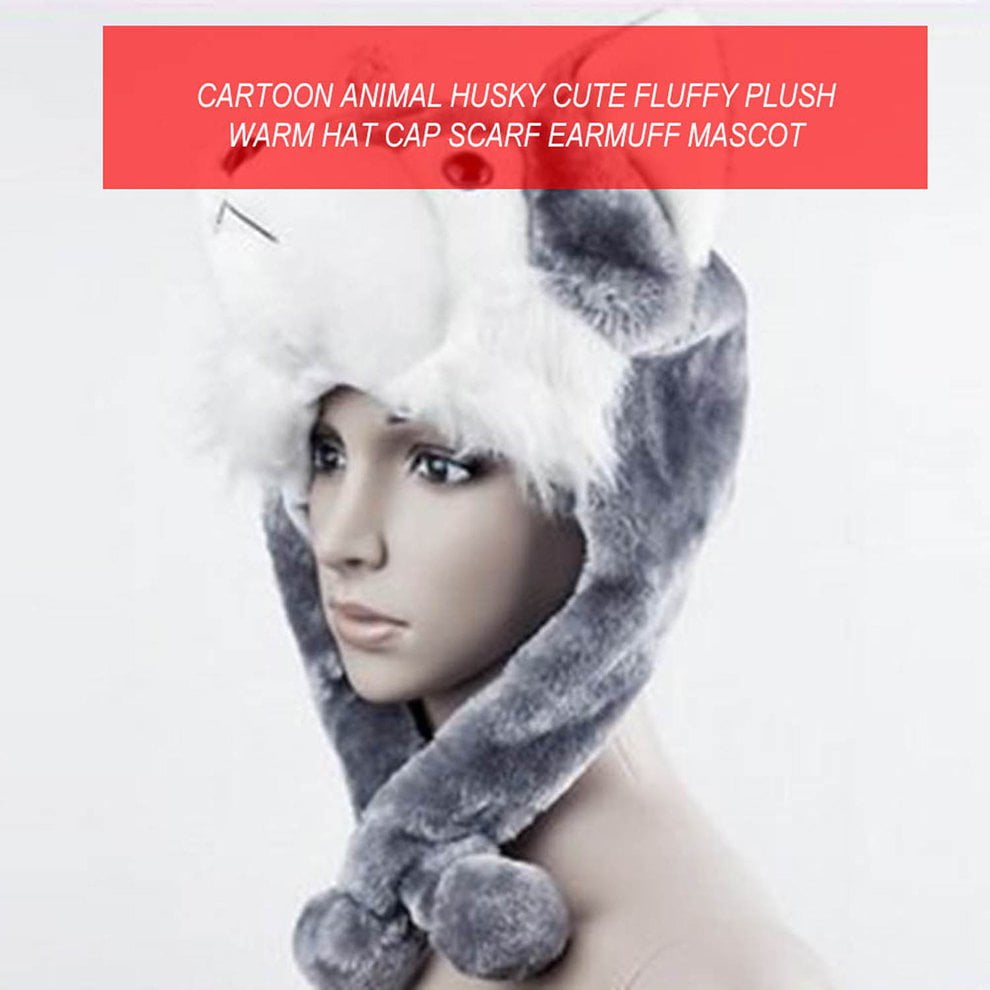 fluffy hat and scarf