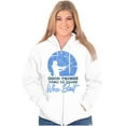 thumbnail image 4 of Fly Fishermen's Bait Humor Cool Funny Unisex Fleece Graphic Zip Up Hoodie Brisco Brands 2X, 4 of 5
