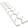 thumbnail image 6 of Ekena Millwork 47"H x 1"T Gypsum PVC Adjustable Decorative Slat Wall Panel Kit, Unfinished (contains 14 Slats + 1 Straight Edge Starter Slat), 6 of 15