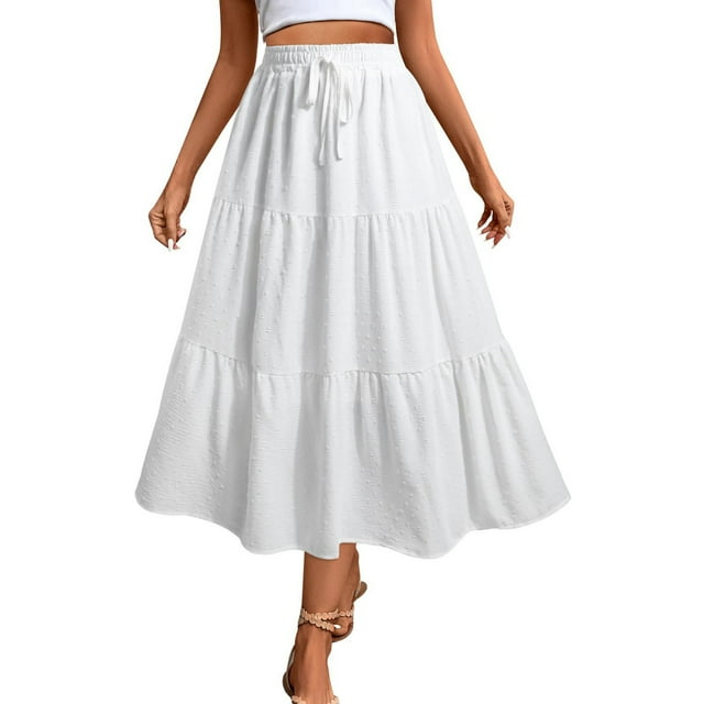 Womens Pullover Tops Spring Fall Clothes 2025 Long Sleeve Shirts Trendy Crew Neck Loose Festival Tops Summer Sexy Solid Color Drawstring Pocket Elastic Waist Skirt Plus Size Tops For Women Summer