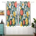 thumbnail image 2 of Colorful Flowers Blackout Curtains for Living Room Bedroom 55W x 54L Insulated Window Drapes 2 Panels, 2 of 5