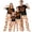 Halloween Pajamas #01, variant on Family Halloween Pajamas Matching Sets, Black Jack‑o‑Lantern Face Soft Short Sleeve Top and Off‑White Pumpkin Print Long Pants, 2 Piece Holiday Sleepwear Halloween Family Pjs Set
