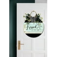 thumbnail image 3 of Kissed By The Sun Sign Front Door Porch Decorations, Round Rustic Wood Hanging Sign for Farmhouse Porch Outdoor Home Holiday Front Door Sign Decor, 3 of 5