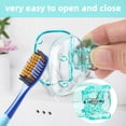 thumbnail image 3 of Eaezerav 4 Pack Toothbrush Covers Caps, Tooth Brush Protector Toothbrush Coverings Clips Portable Plastic Tooth Brush Head Case for Travel, Business, Camping, School, Home, 3 of 7