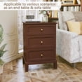 thumbnail image 7 of HLR Brown Mid-Century 3-Drawer Dresser with Storage, Tall Large Chest of Drawers for Bedroom, Hallway, 7 of 7