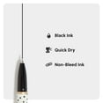 thumbnail image 3 of Ink Pens, Felt, 0.7 mm, Black Ink, 6 Count, 3 of 5