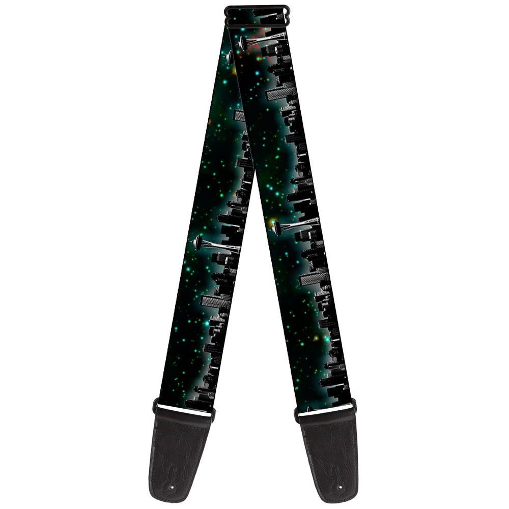 Buckle-Down Guitar Strap, Seattle Vivid Skyline Space Dust, 2 Inches Wide