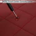 thumbnail image 5 of Car Center Console Cover Car Armrest Cover 12.6"x7.87"x1.97" Claret Nappa Leather, 5 of 7