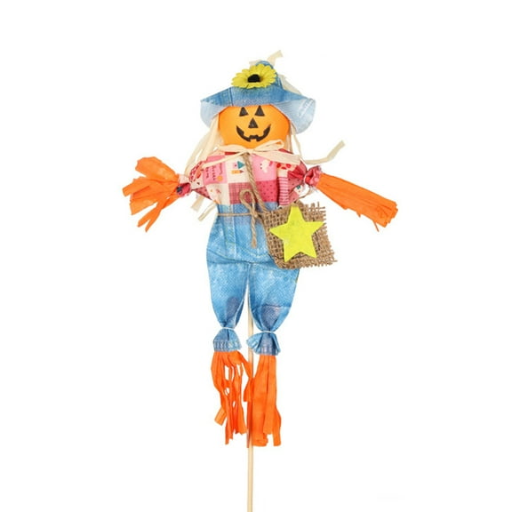 BNNG Pumpkin Scarecrow Ground, Halloween Scarecrow Decorations - Outdoor, Fall Harvest, Standing Scarecrow for Garden, Home, School, Yard, Porch, Thanksgiving Decor