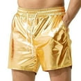 thumbnail image 2 of Youmylove Soft Men's Shorts Mens Shorts Trendy Metallic Shiny Sparkly Hot Drawstring Short Pants With Pockets Lightweight Work Shorts, 2 of 6