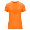 thumbnail image 5 of WRKEKC Trendy Tops for Women, Womens Plus Size Casual T-Shirts, Summer Short Sleeve Shirts for Women, Women's Short Sleeve Solid Color Crewneck Casual Top Pullover T-Shirt, 5 of 7