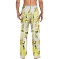 thumbnail image 2 of Yellow Wildflowers Ghost Pajama Pants, Men's Lounge Pants Light with Drawstring and Pockets, Christmas New Year Birthday Father's Day Gifts, 2 of 7