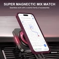 thumbnail image 3 of Case for iPhone 11,Decase Magnetic Translucent Shell,Support Wireless Charging & Magnetic Car Mount,Military Grade Drop Protection Matte Phone Cover,for iPhone 11 - winered, 3 of 6