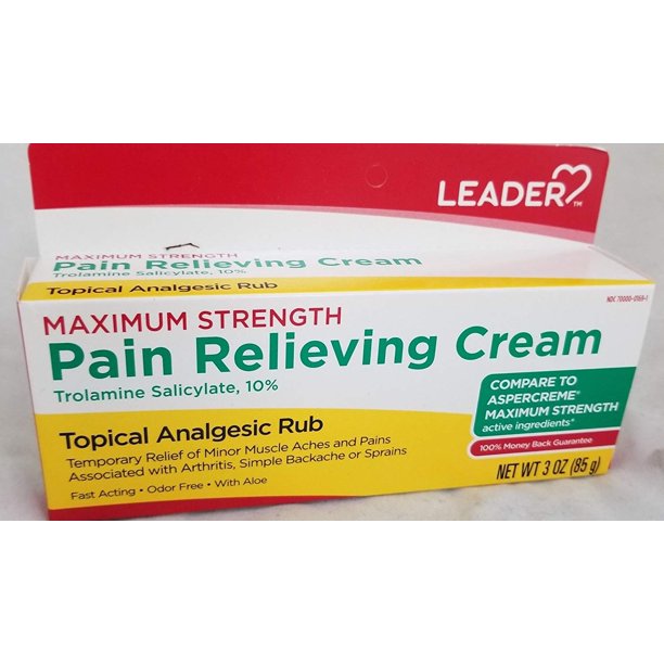 Leader Maximum Strength Arthritis Pain Relieving Cream, 3 Oz Walmart