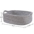 thumbnail image 2 of Rectangular Cotton Rope Storage Basket Toy Storage Basket Bathroom Storage Basket, B, 2 of 6