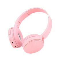Rvasteizo Bluetooth Headphones, New Gaming Headset Wired HI-FI Sound Quality, Pink