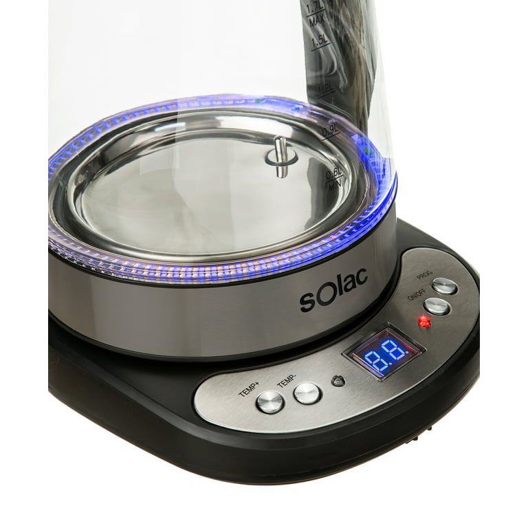 Solac Aroa Premium Adjustable Temperature Cordless Glass Kettle