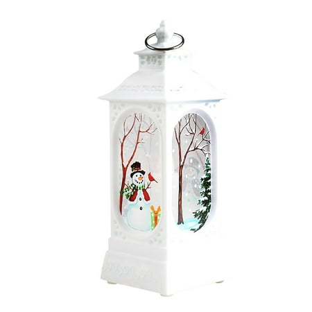 

Garden and Home Decor Christmas Desktop Decorations Wind Lantern Old Man Snowman Night Light Decorations
