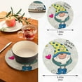 thumbnail image 3 of FREEAMG Cute Christmas Gnomes Round Cotton Heat Resistant Trivets Potholders 2PCS,Weave Pot Holder for Kitchen Non-Slip Dining Plate Mat Handmade Hot Mats, 3 of 7