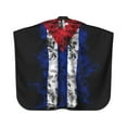 thumbnail image 3 of Cuba Cuban Flag Salon Barber Cape - Professional Hairdressing Waterproof Hair Cutting Cape With Adjustable Snap Closure-Haircut Apron For Hair Stylist And Home Use-55''X66'', 3 of 5