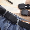 thumbnail image 2 of Cinturón para hombre, cinturón de lona informal para exteriores, cinturón táctico de nailon de entrenamiento libre de Metal con pantalones, cinturón vaquero, 2 of 5