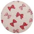 thumbnail image 4 of 15 Inch Round Grid Plate Mats Heat Non-Slip Resistant PVC Placemats for Kitchen Dining Table Decor Cute Red Bows Pattern 1PCS, 4 of 5