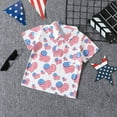 thumbnail image 2 of Uxgjfwu 5T Boy Clothes Toddler Baby Boys Independence Day Fashion Short Sleeve Star Print Retro Shirt Top 5-6 Years, 2 of 9