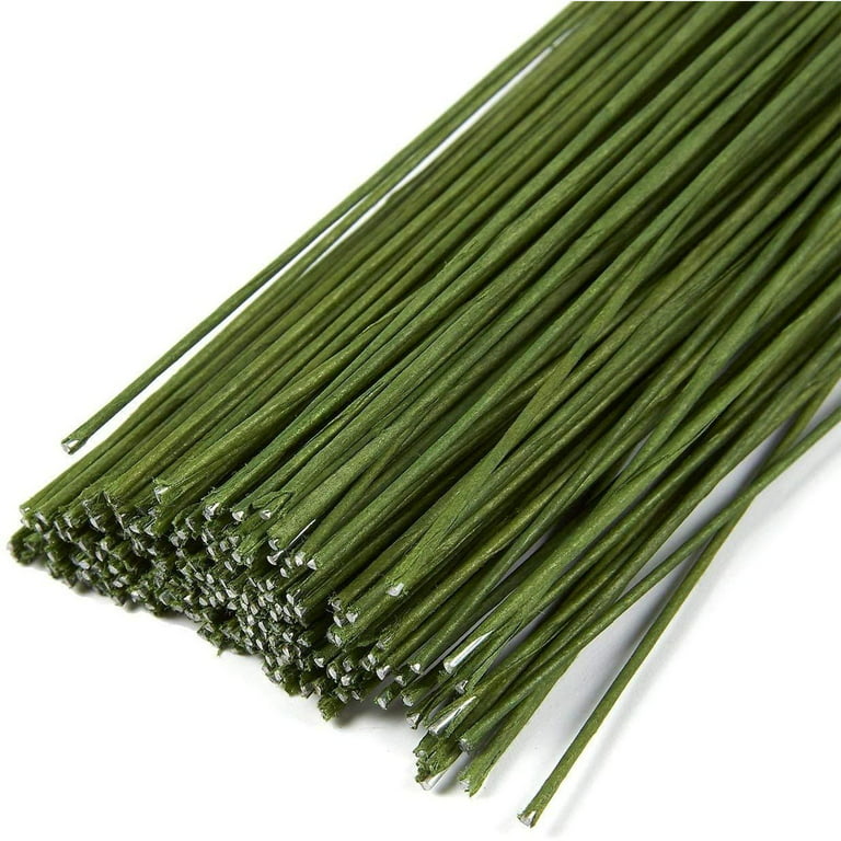50pcs 24 Flower Wire Green Craft Floral Sticks with lia Griffith Crepe  Paper Gauge Artificial Stems Florist for Flowers- Gauge Bendable Floral  Wire