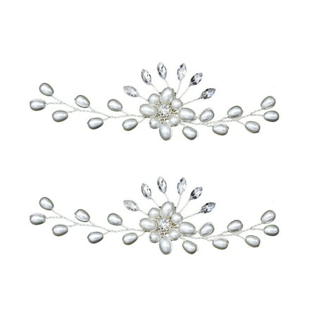 

Hemoton 2PCS Bridal Pearls Crystals Shoe Clips Rhinestones Shone Buckles Wedding Shoe Accessories for Women Party