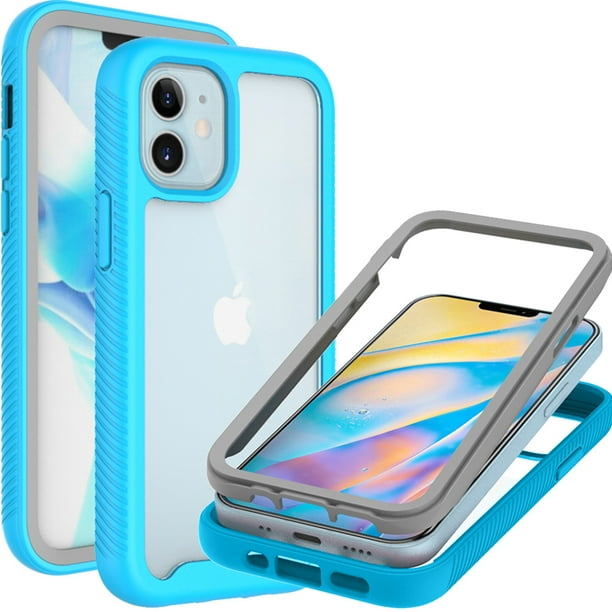 Coveron Apple Iphone 12 Mini Case 5 4 Military Grade Full Body Rugged Slim Fit Clear Phone Cover Light Blue Walmart Com Walmart Com
